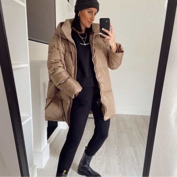 NWT ZARA Water And Wind Protection Hooded Down  Blogger Favorite Coat - Picture 4 of 16